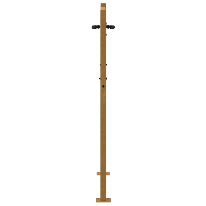 Vrtna vrata 100x150 cm iz kortenskega jekla kvadratna oblika